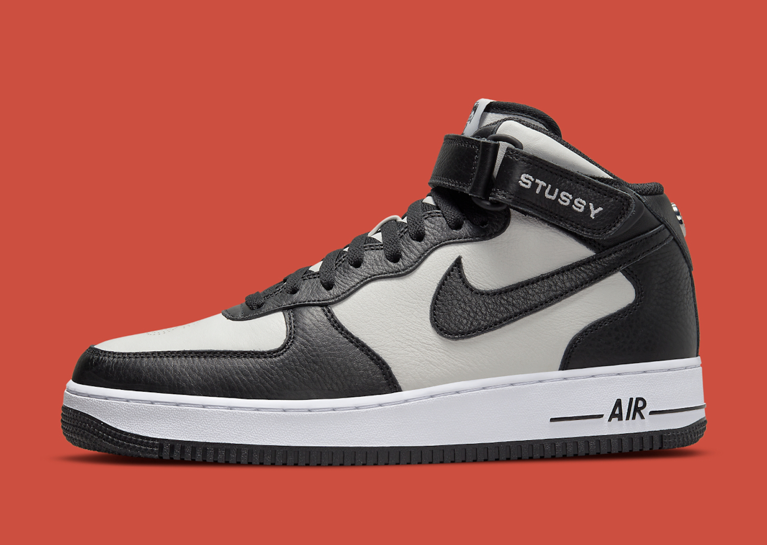 Stussy Nike Air Force 1 Mid Black Grey DJ7840-002 | SneakerNews.com