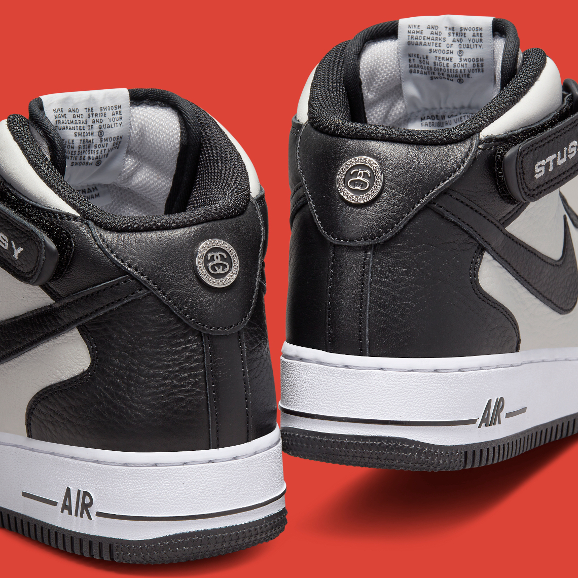 Stussy Nike Air Force 1 Mid Black Grey DJ7840-002 | SneakerNews.com
