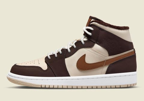 Air Jordan 1 Mid Brown Fleece DO6699-200 | SneakerNews.com