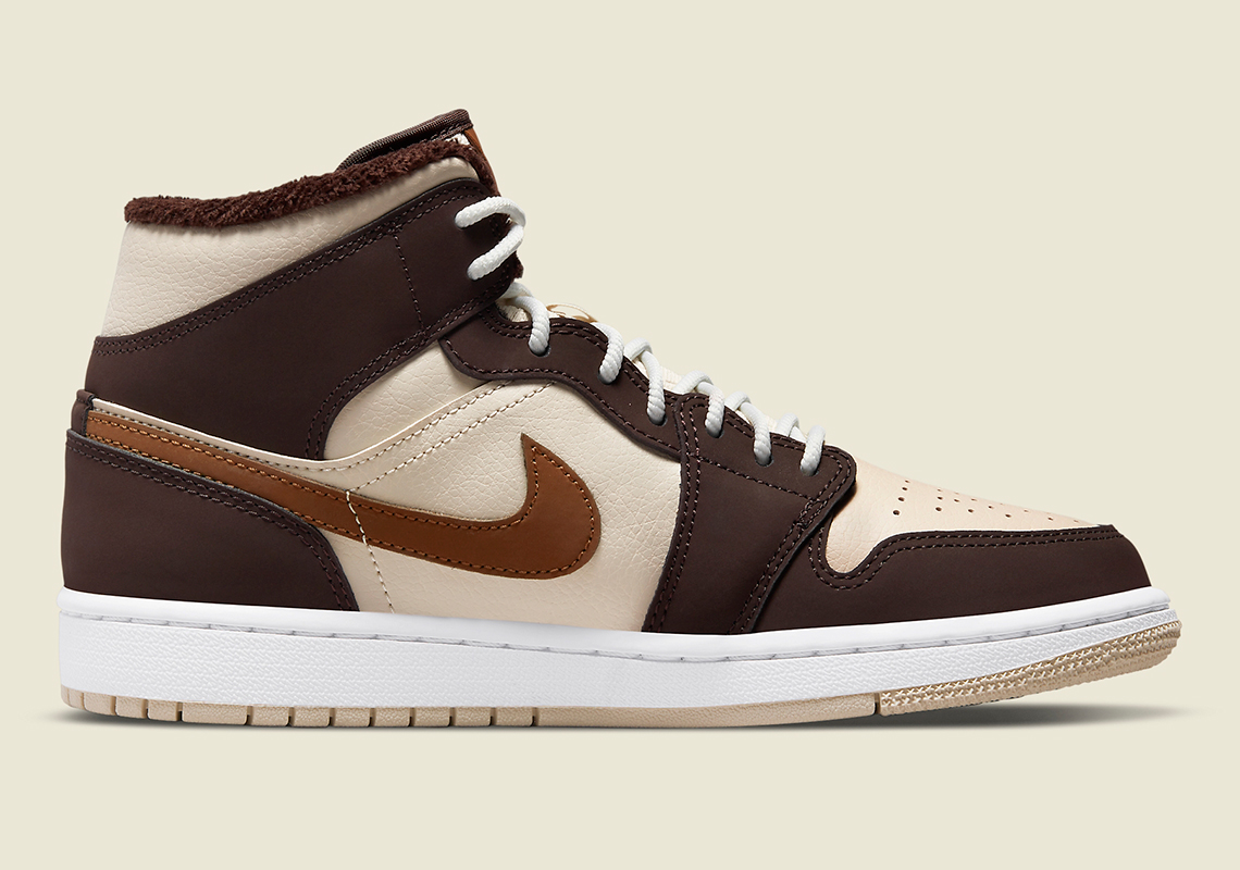 brown and white jordan ones