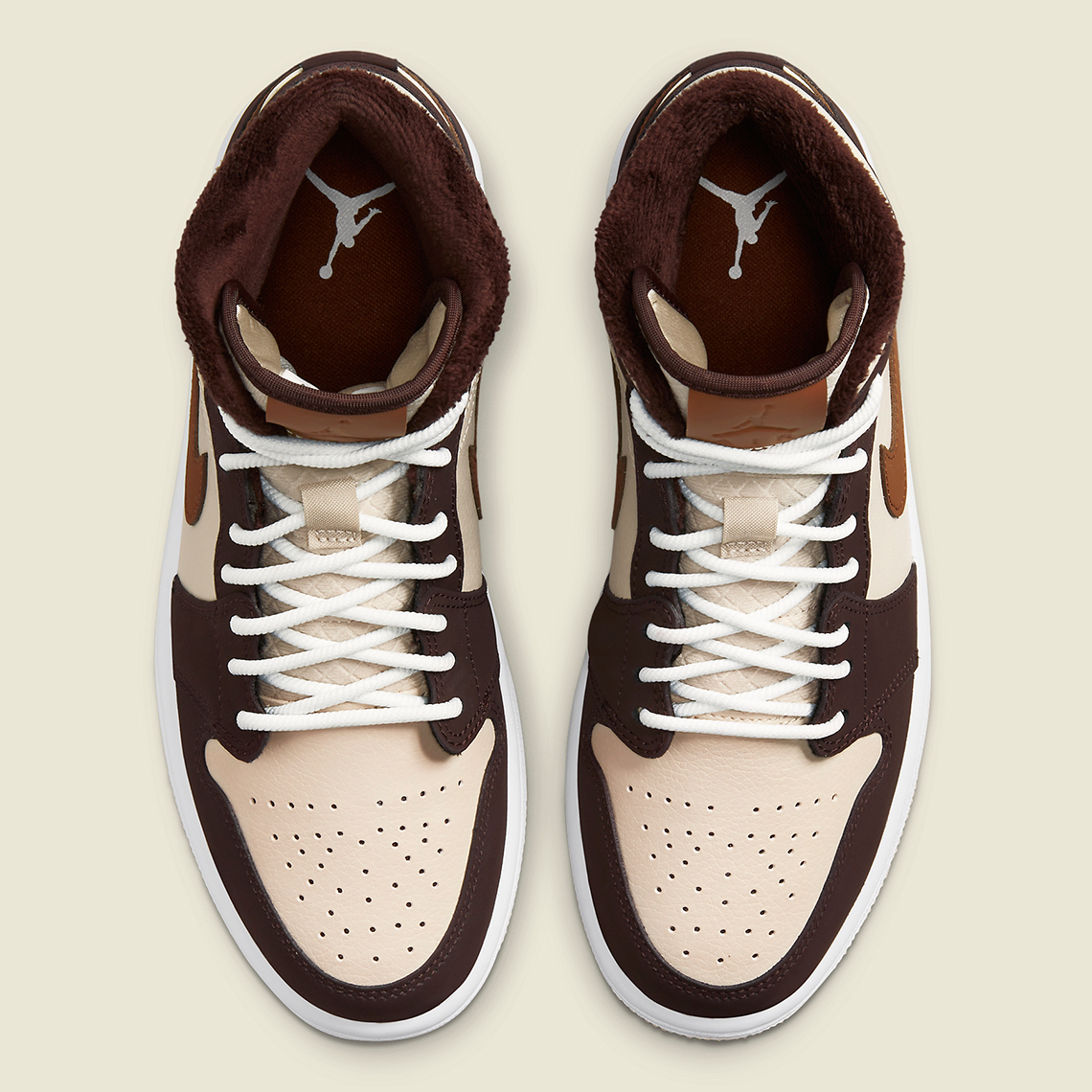 brown air force jordans