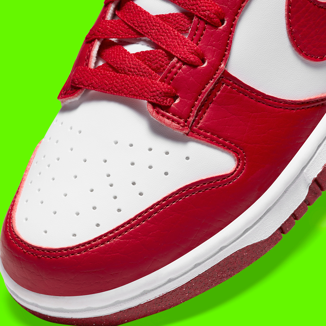 nike mens dunk low next nature university red white release date 2