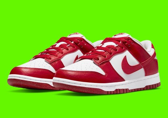 The Nike Dunk Low Next Nature Stands Out In Red