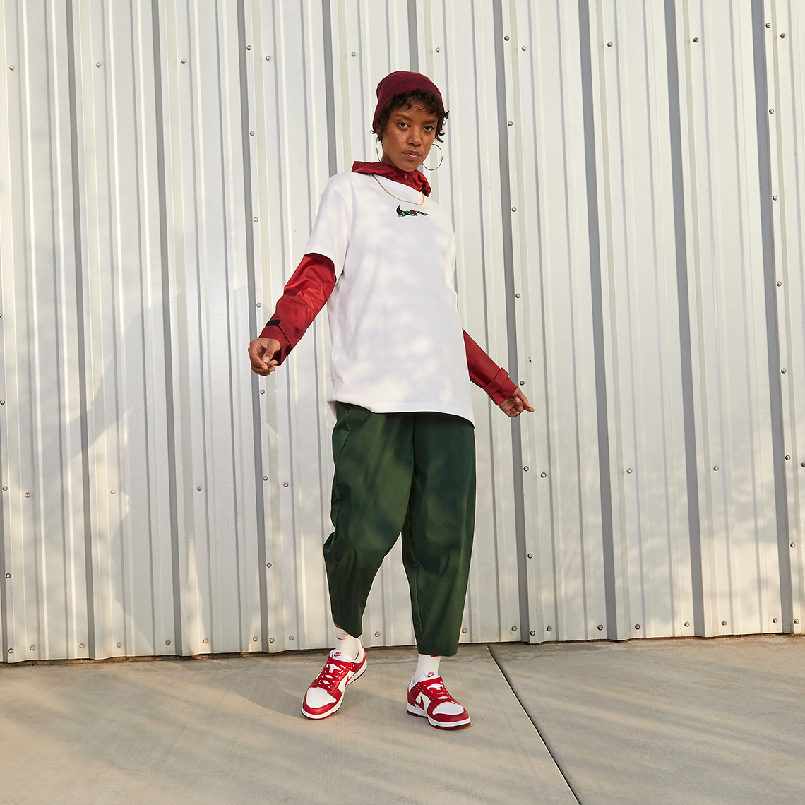 dunk low championship red outfit