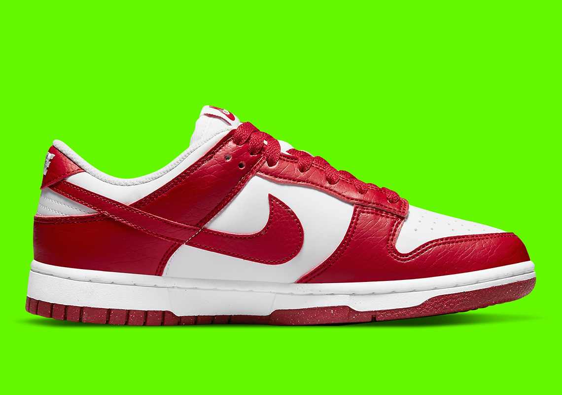 nike dunk low next nature university red white release date 8