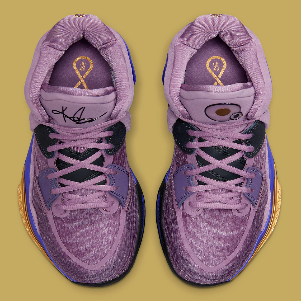 Kyrie irving shoes hot sale purple and gold