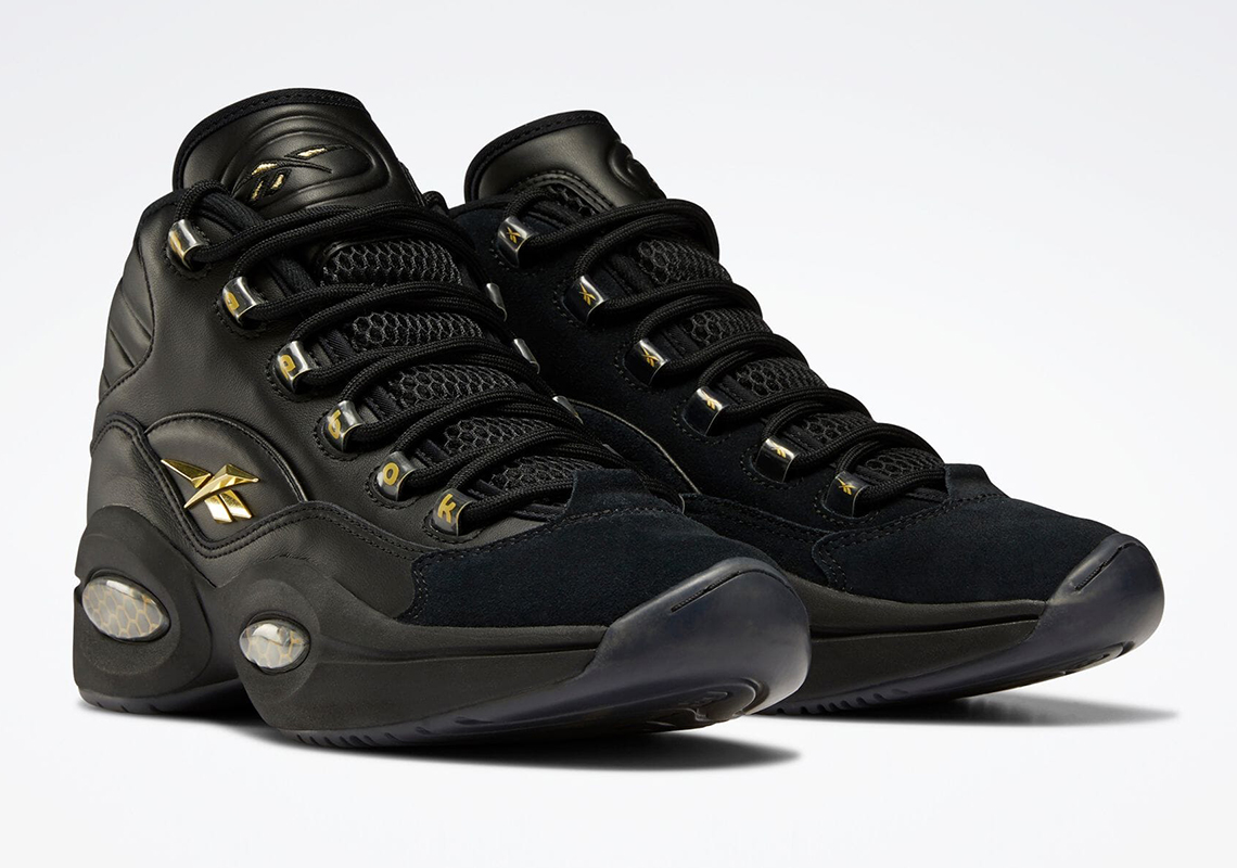 Allen iverson shoes shop black and gold