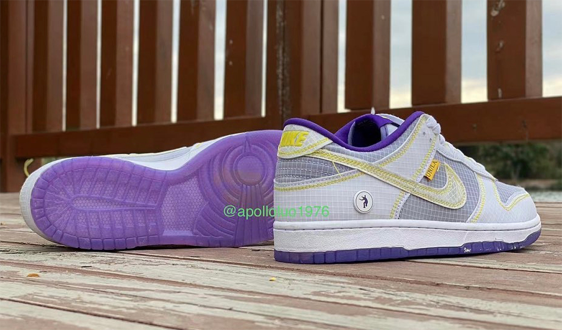 Undefeated Nike Dunk Low Yellow Purple 3