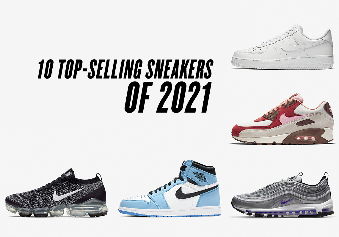 Nike Dominates List Of The 10 Top-Selling Sneakers Of 2021