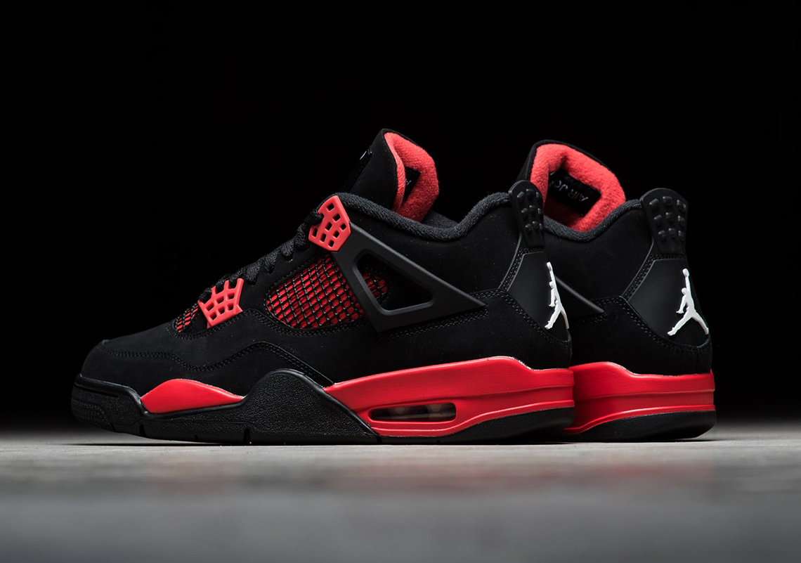 Jordan 4's black and hot sale red