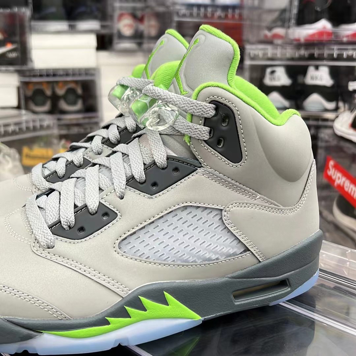 jordan 5s green beans