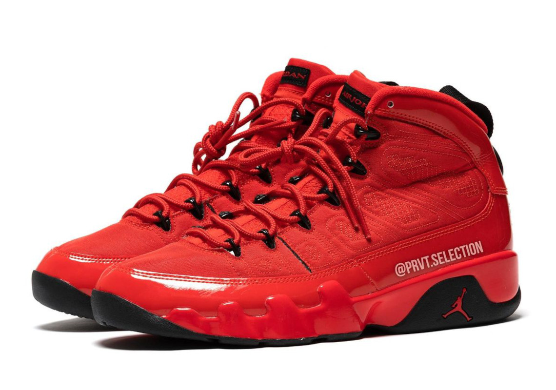 Detailed Look At The Air Jordan 9 Retro University Blue White Black G “Chile Red”