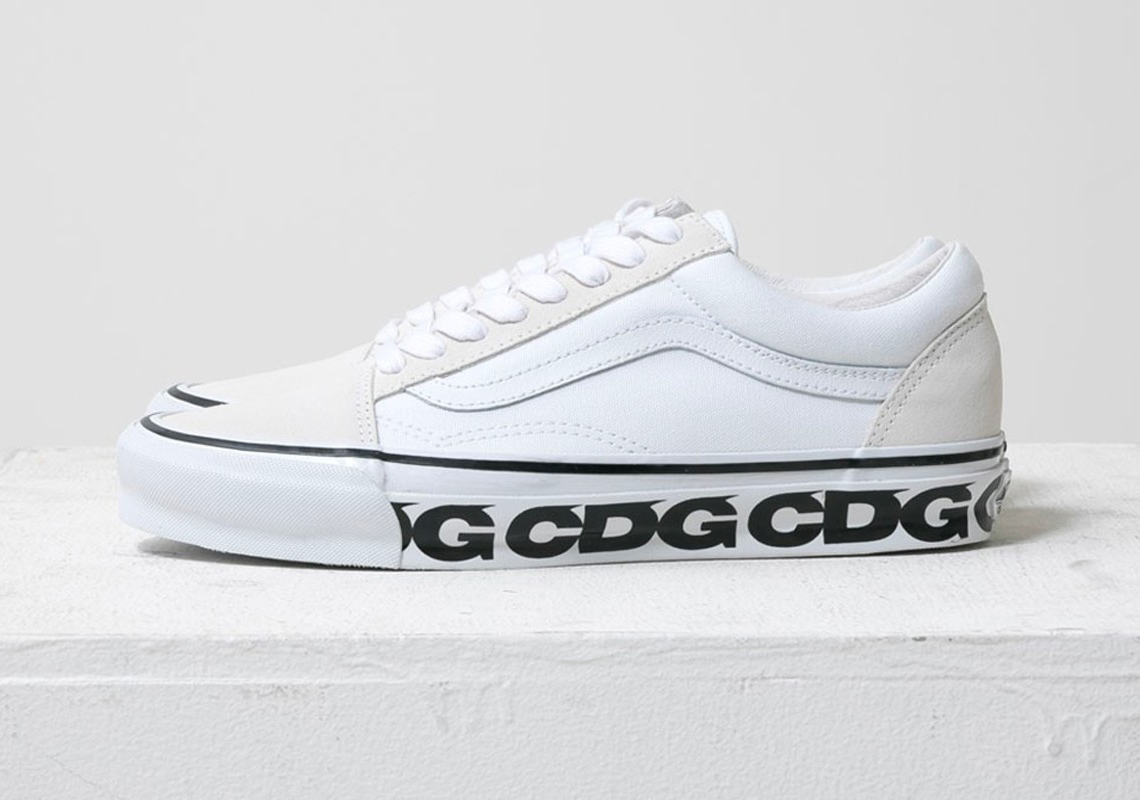CDG Vans Old Skool White Release Date | SneakerNews.com