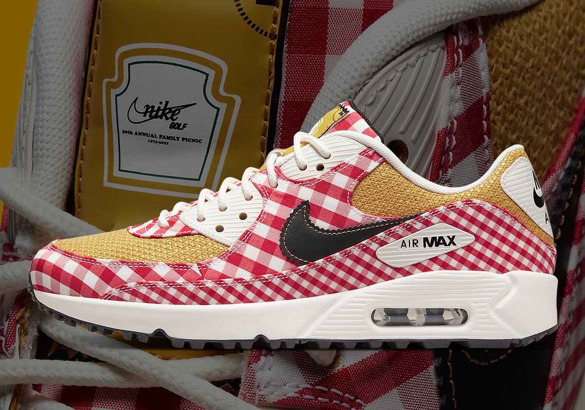 Nike Air Max 90 Golf "Picnic" Dressed In Tablecloths And Condiments