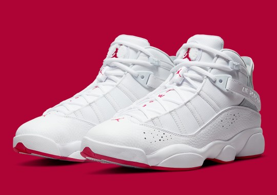The Jordan 6 Rings Delivers A Simple “White/Red” Colorway