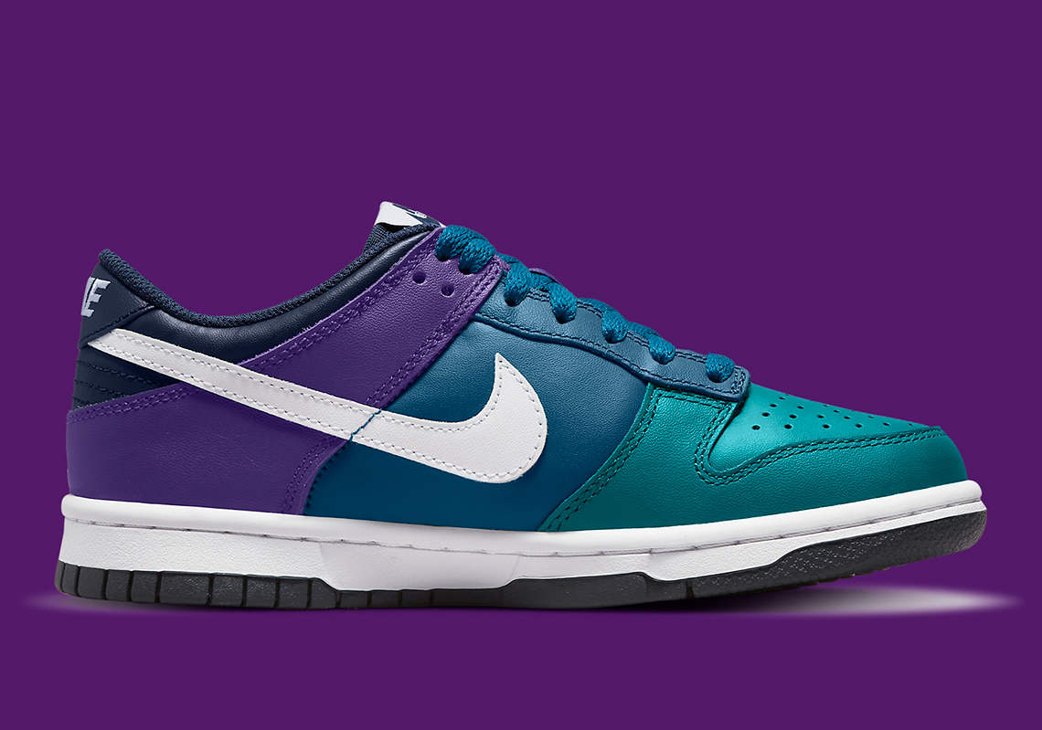 purple and teal nike shoes