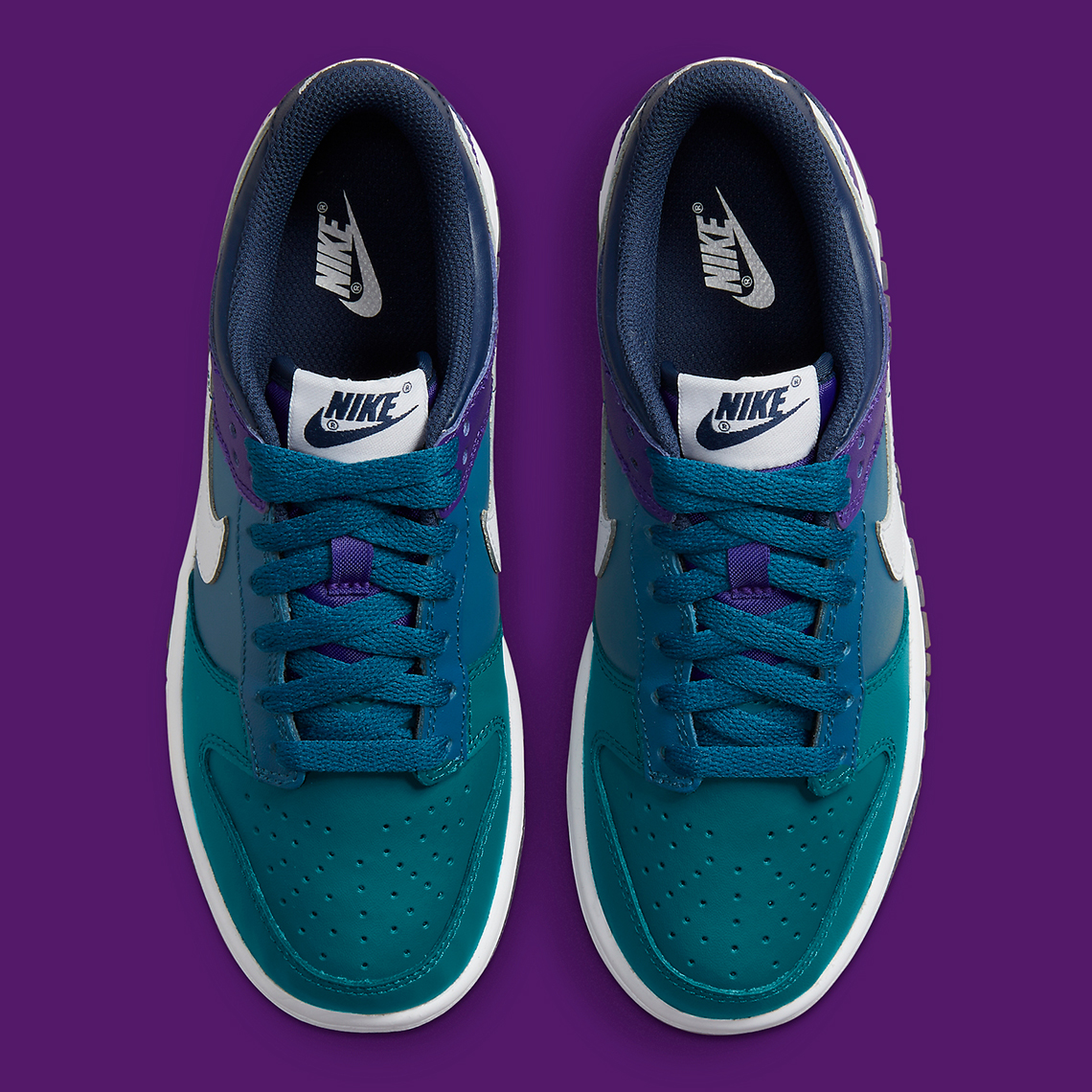 purple and teal nikes