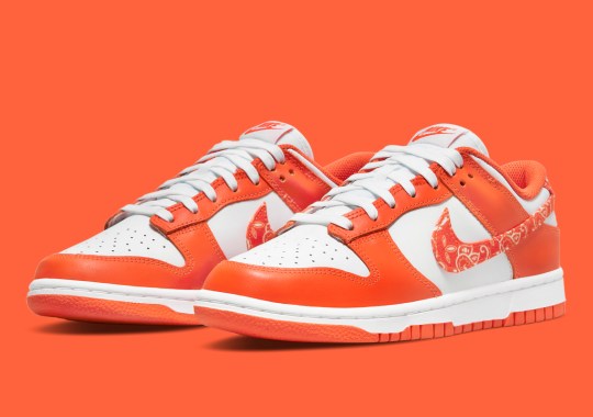 Official Images Of The Nike Dunk Low “Orange Paisley”