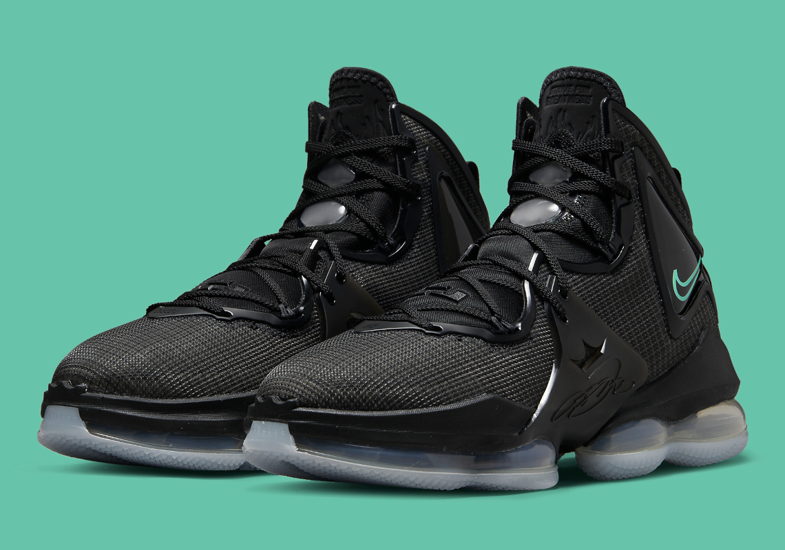 Nike LeBron 19 Black Green DC9340-003 Release | SneakerNews.com