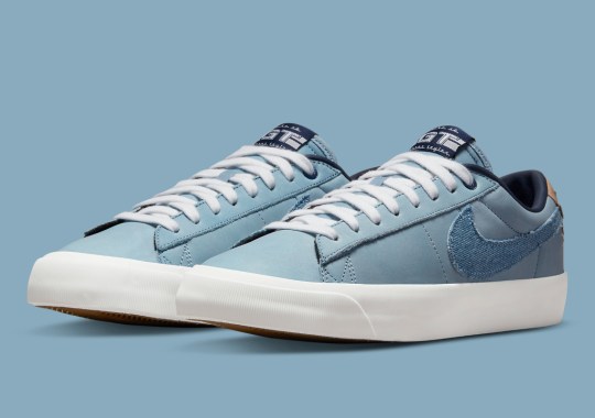 Grant Taylor Gives His Next Nike neon SB Blazer Low GT A Light Blue And Denim Makeover