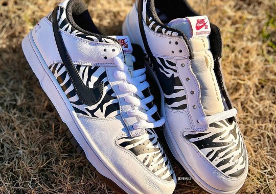 The Zebra-Snacks Inspired Quartersnacks x Nike SB Dunk Low Surfaces In A Reverse Colorway