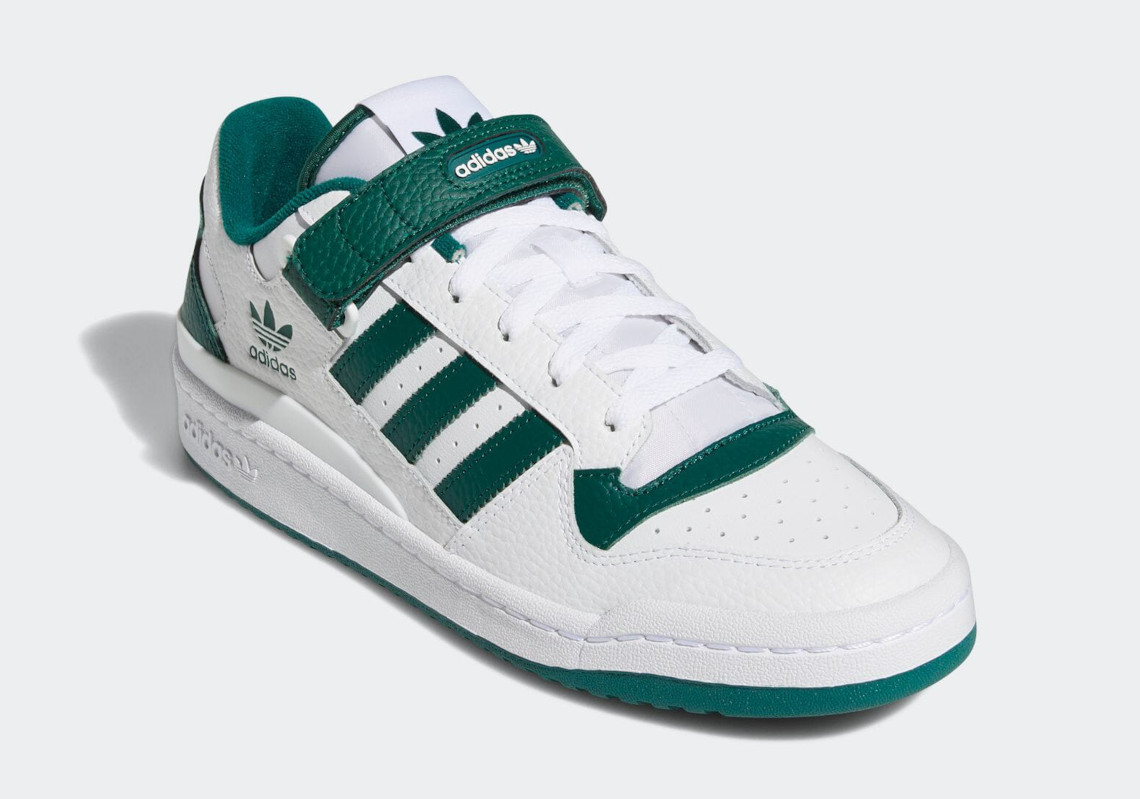 Adidas forum low white on sale green