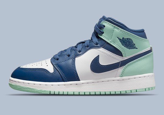 A "Blue Mint" Makeover Appears On The Next Kid's Air Jordan 1 Mid