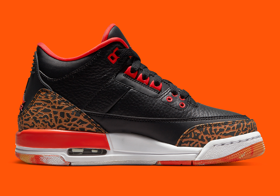 black and orange jordan 3