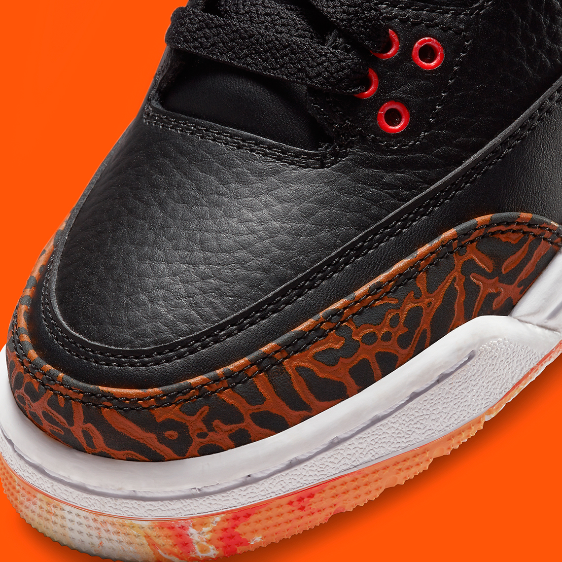 Air Jordan 3 GS Black Kumquat Team Orange White 441140-088 ...