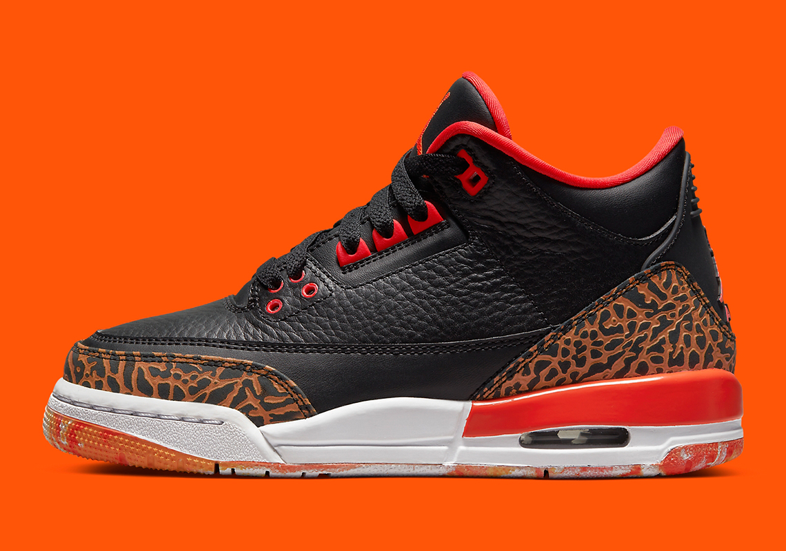 jordan 3 black and orange