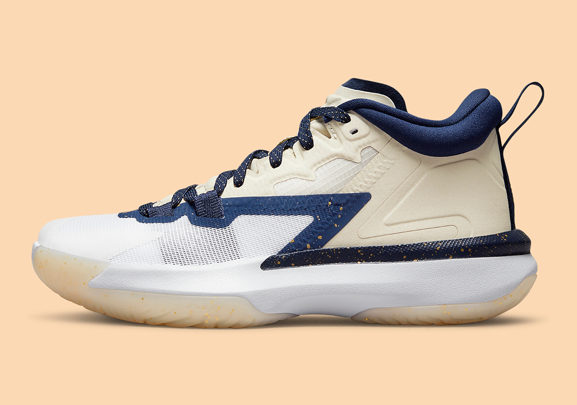 Jordan Zion 1 GS White Navy Gold DA3131-241 | SneakerNews.com