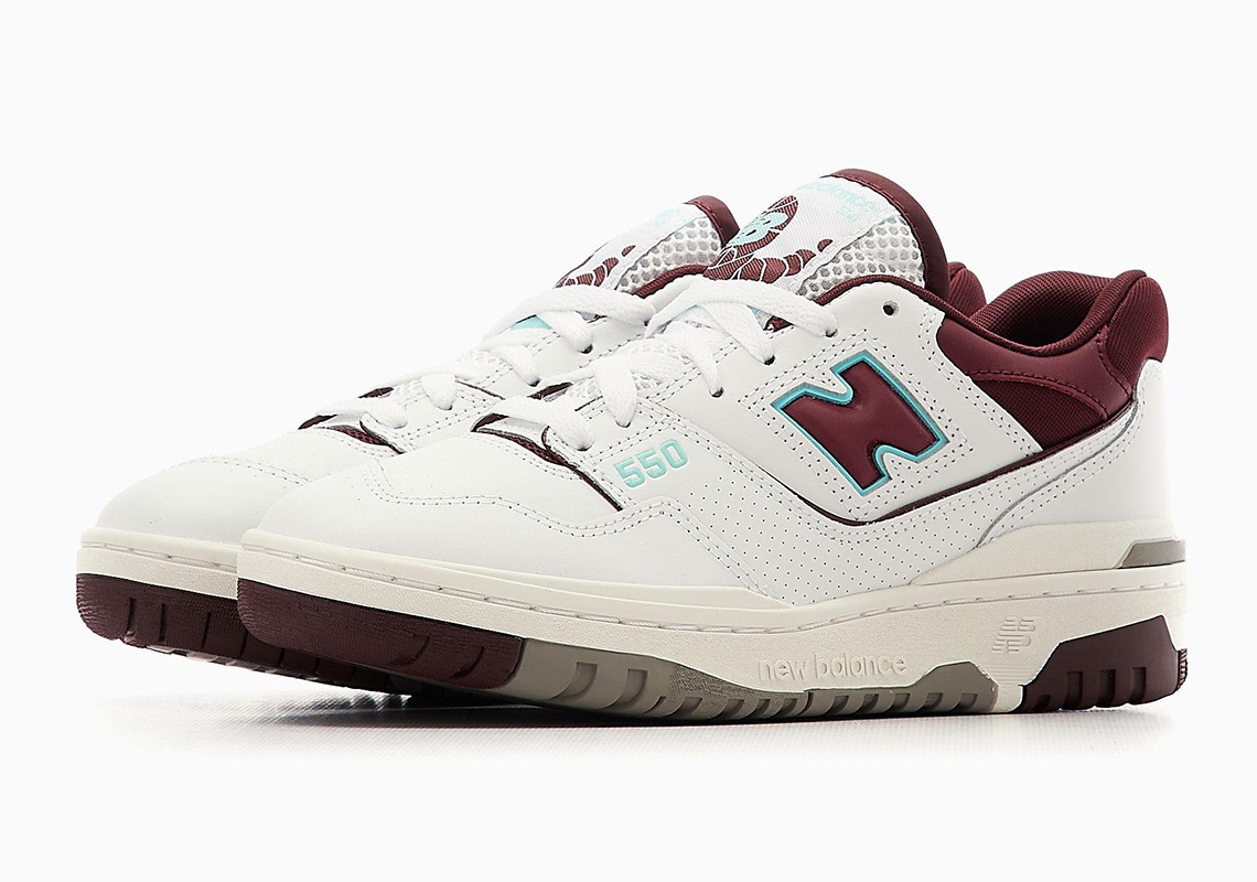 New Balance BB550WBG Burgundy Cyan - BB-550WBG