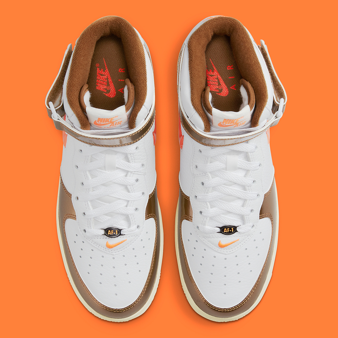 Nike Air Force 1 Mid QS (White/Total Orange/Ale Brown/Beach) – Concepts
