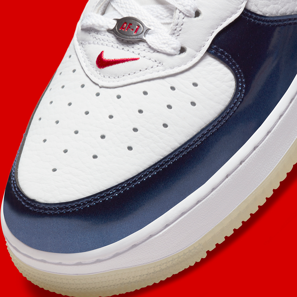 Nike blue low lifestyle exclusive denim nike by you levis nike air force 1 air no vat denim Qs White University Red Midnight Navy Dh5623 101 7
