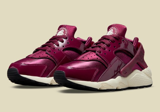 Classy "Bordeaux Patent" Lands On The nike The Air Huarache