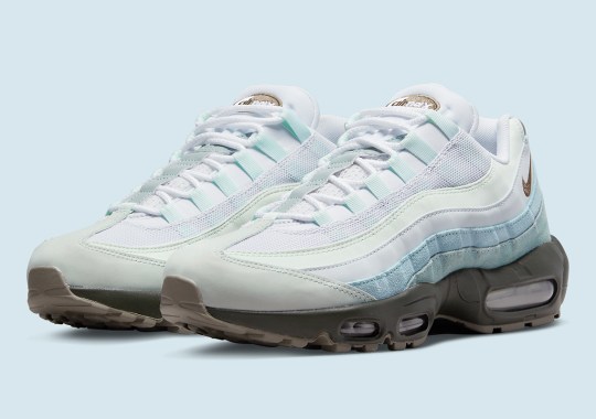 A Blue Gradient Sits Atop An Earthy Brown On This Nike Air Max 95