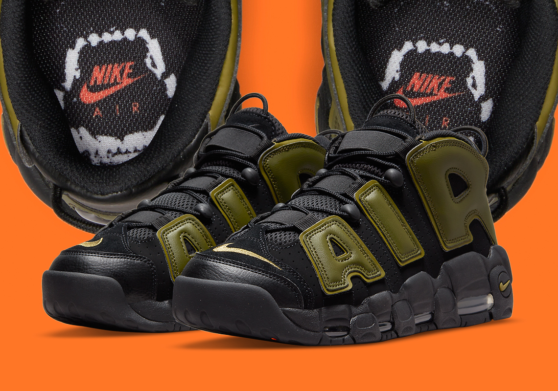Meekness Nonsense Activate Nike Air More Uptempo "Rough Green" DH8011-001 | SneakerNews.com