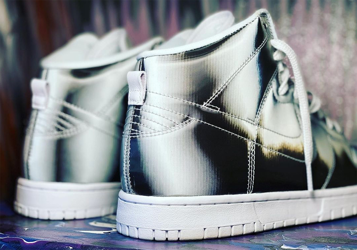 CLOT x Nike Dunk High Silver Chrome First Look