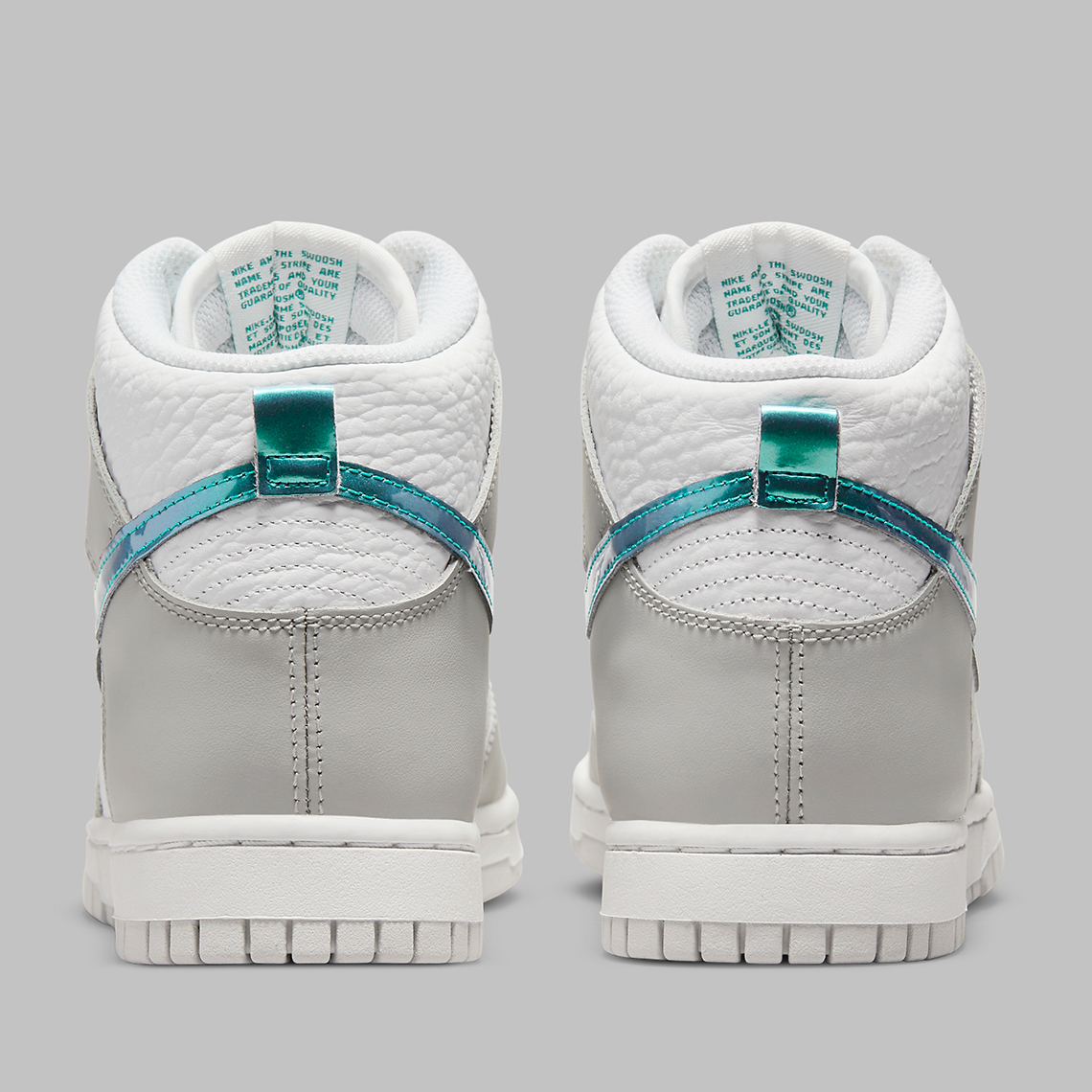 Nike Dunk High White Grey Turquoise Dr7855 100 7
