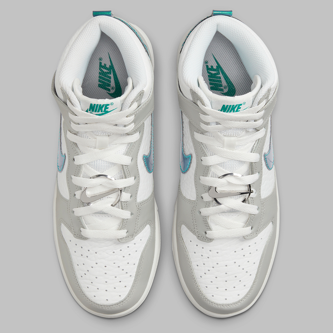 Nike Dunk High White Grey Turquoise Dr7855 100 8