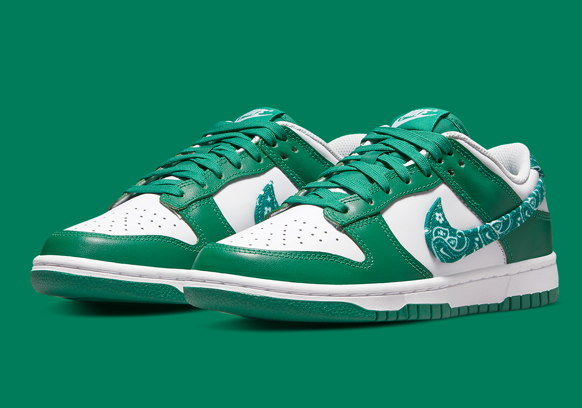 nike Dunk gato low ess green paisley dh4401 102 1