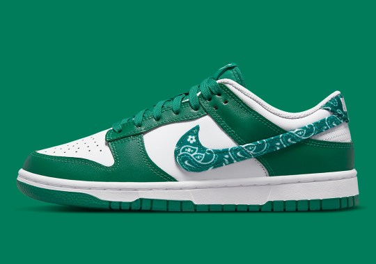 Official Images Of The Nike Dunk Low “Green Paisley”