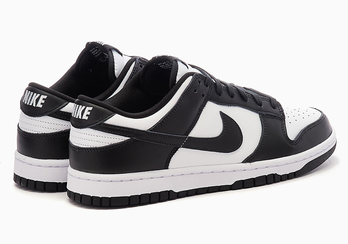 nike dunk low black and white restock