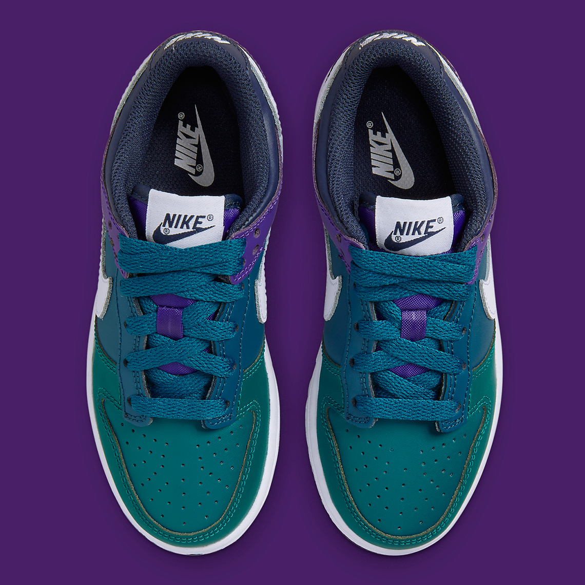 dunk low teal purple