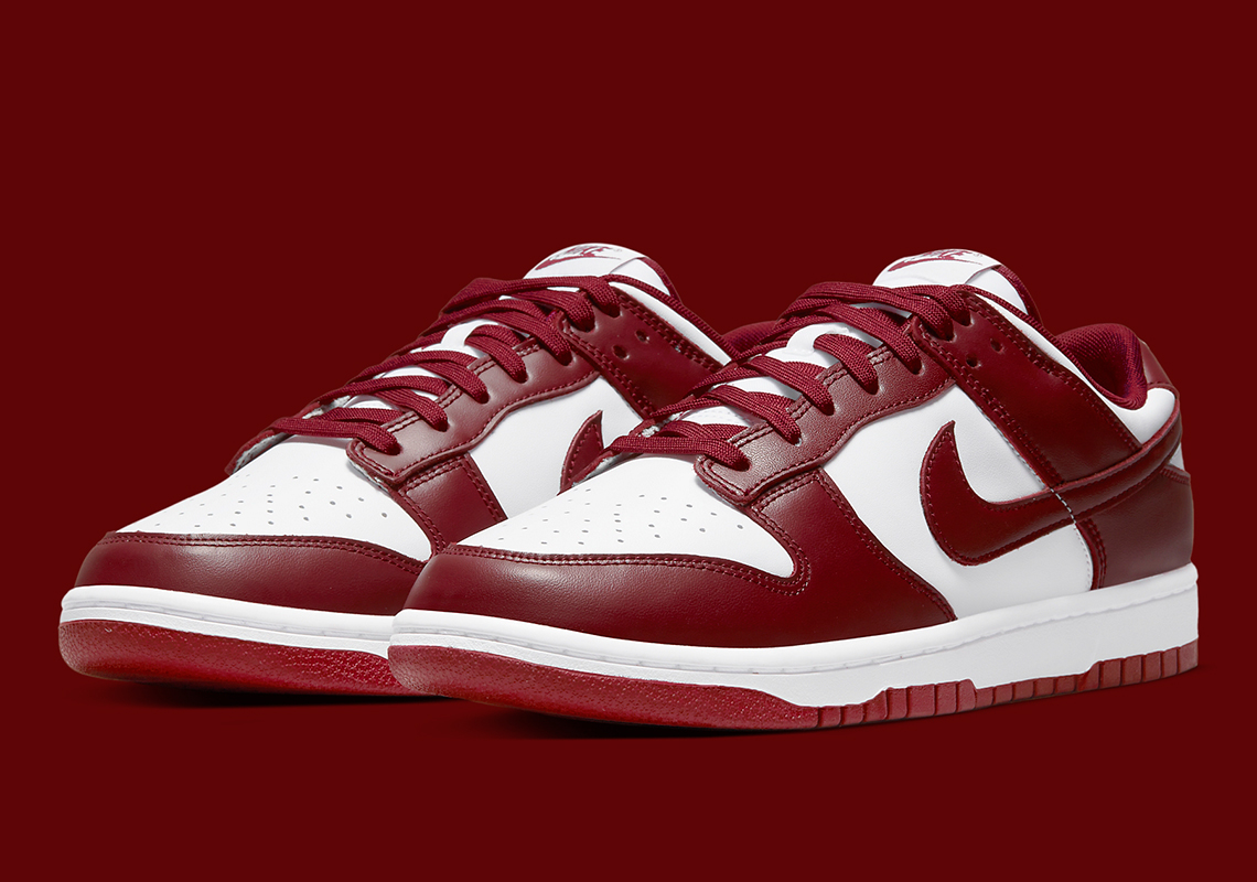 Nike Dunk Low Team Red  and White