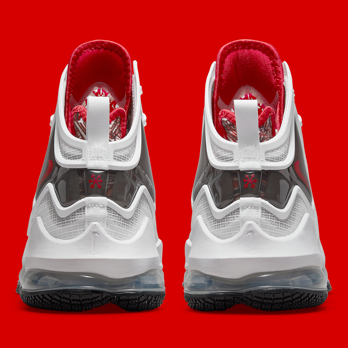 Lebron james shoes red and white online