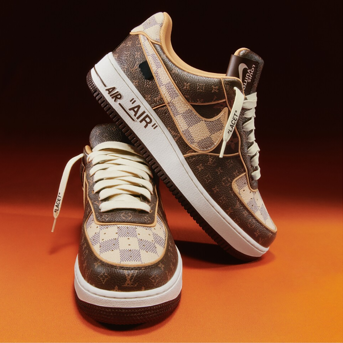 louis vuitton air forces brown