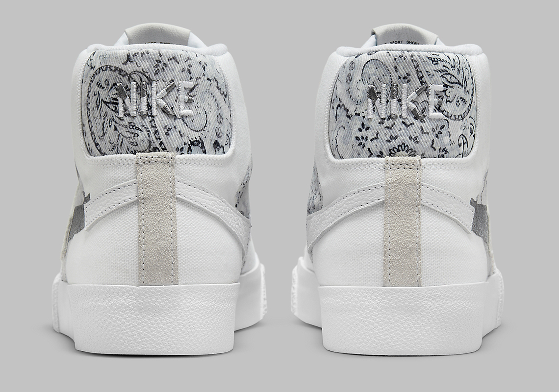 Floral Bandana Patterns Appear On The Nike SB Blazer Mid Edge