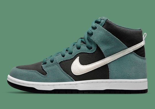 The Nike SB Dunk High Ushers In 2022 With Drab “Green” Suede Overlays