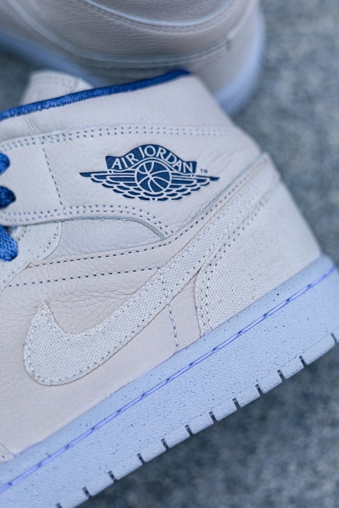 Air Jordan 1 Mid Coconut Milk Blue 1